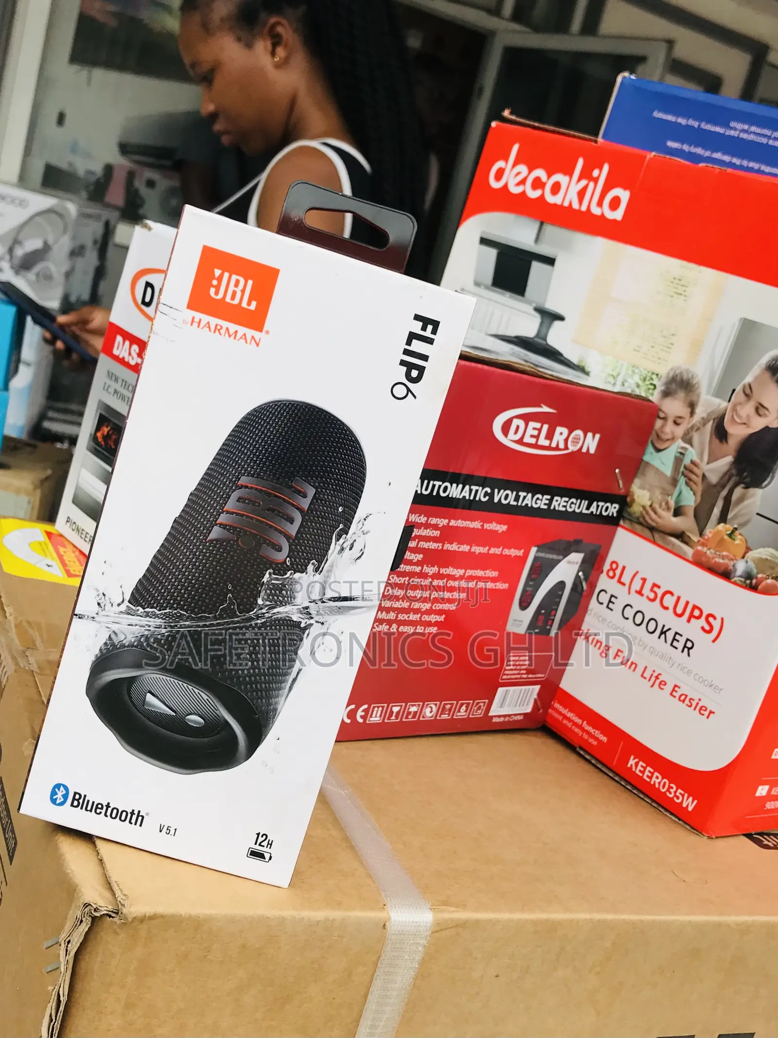 New Authentic Black Bluetooth Wireless JBL Flip 6 