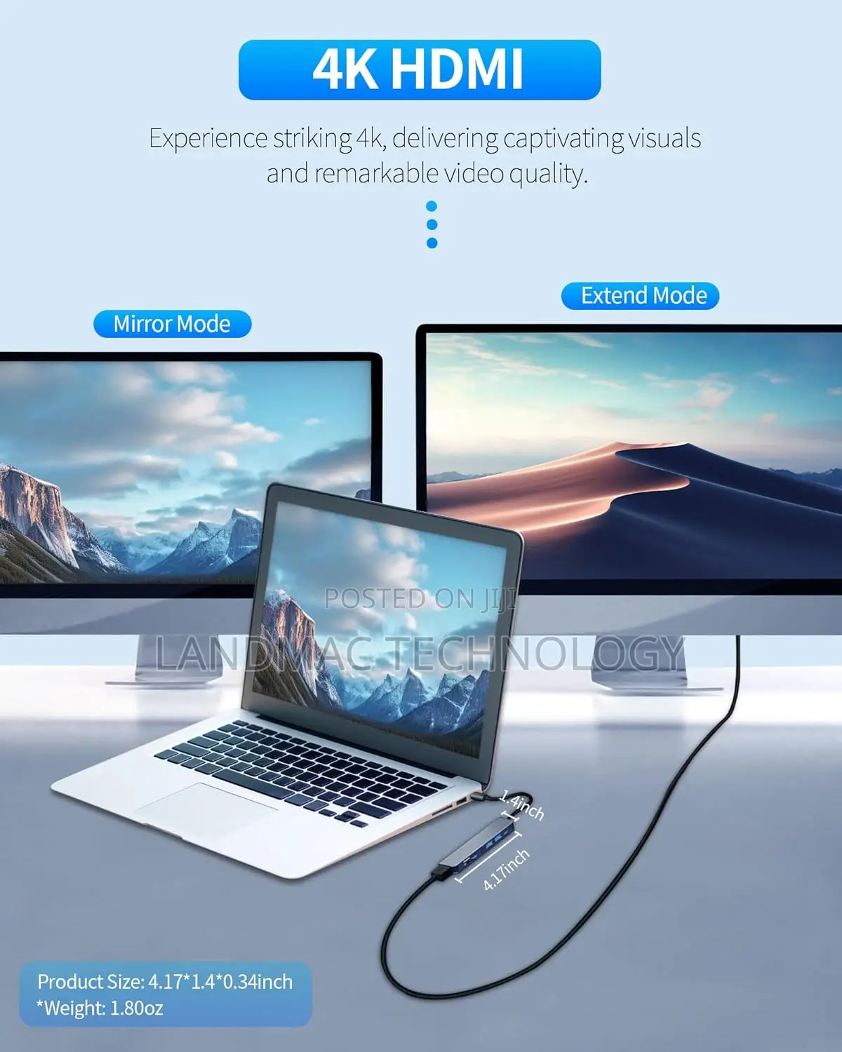 7-in-1 USB C Hub Type-C Docking Station Multiport Adapter