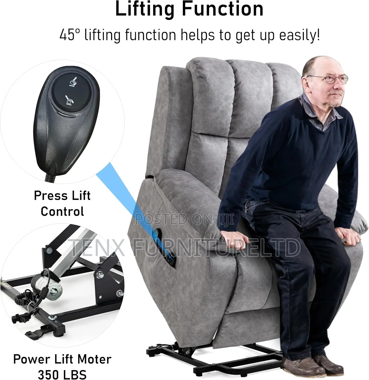 Recliner Armchair, Lift Up (Massage)