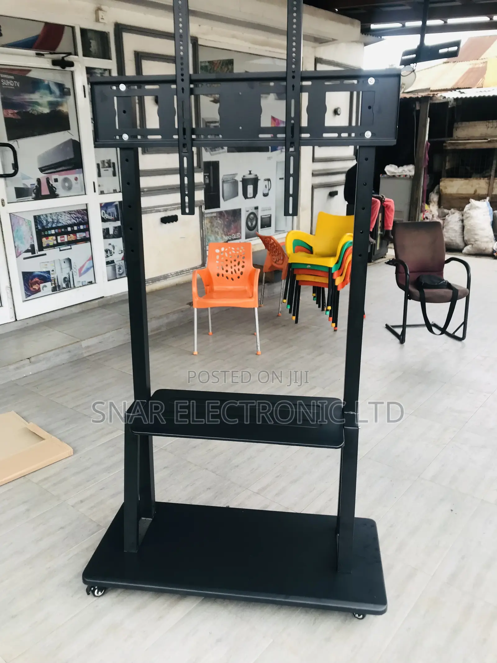 Nicely Mobile Tv Stand Height Adjustable 60-90 Inches