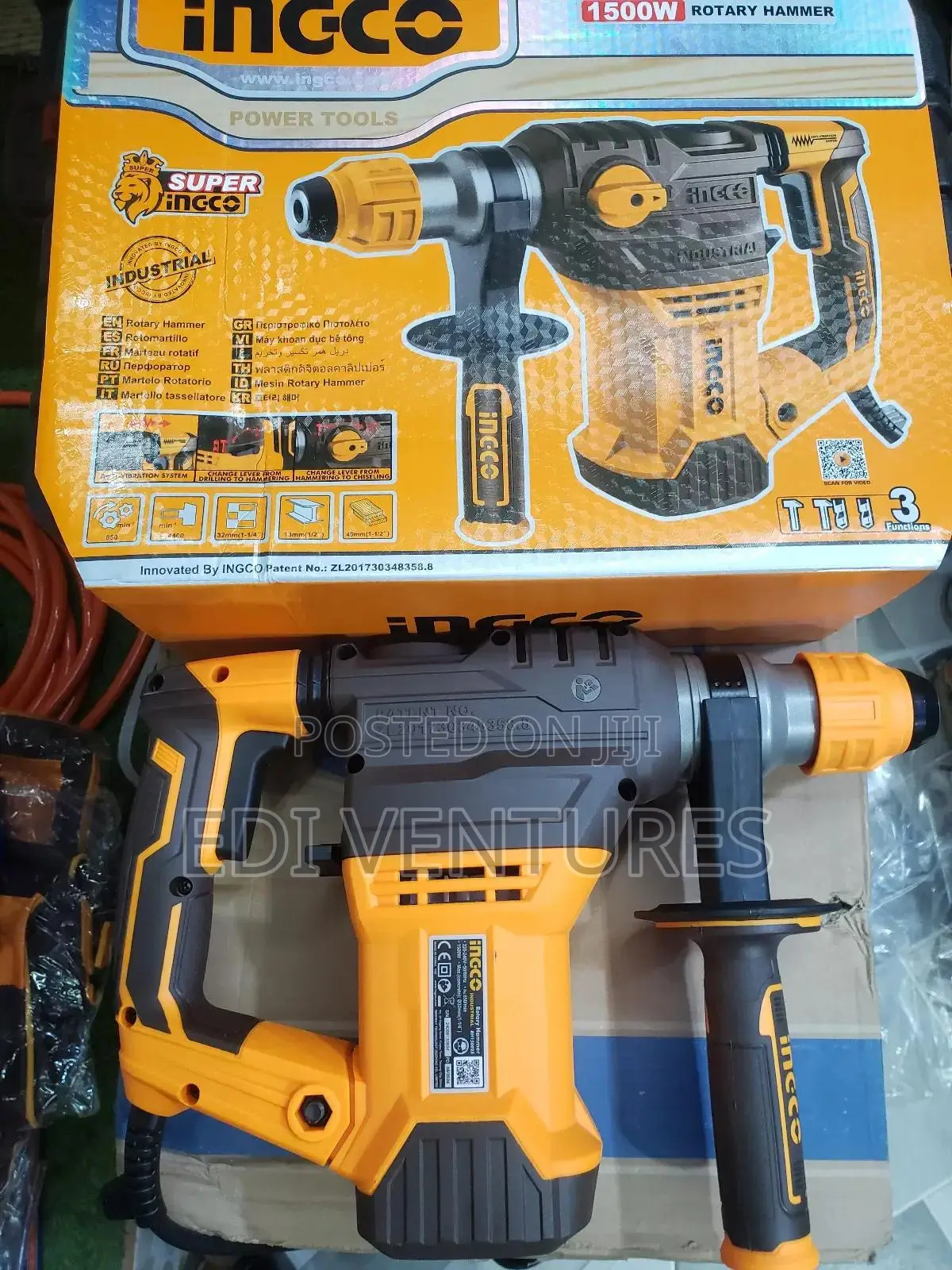 Ingco 1500 W Rotary Hammer