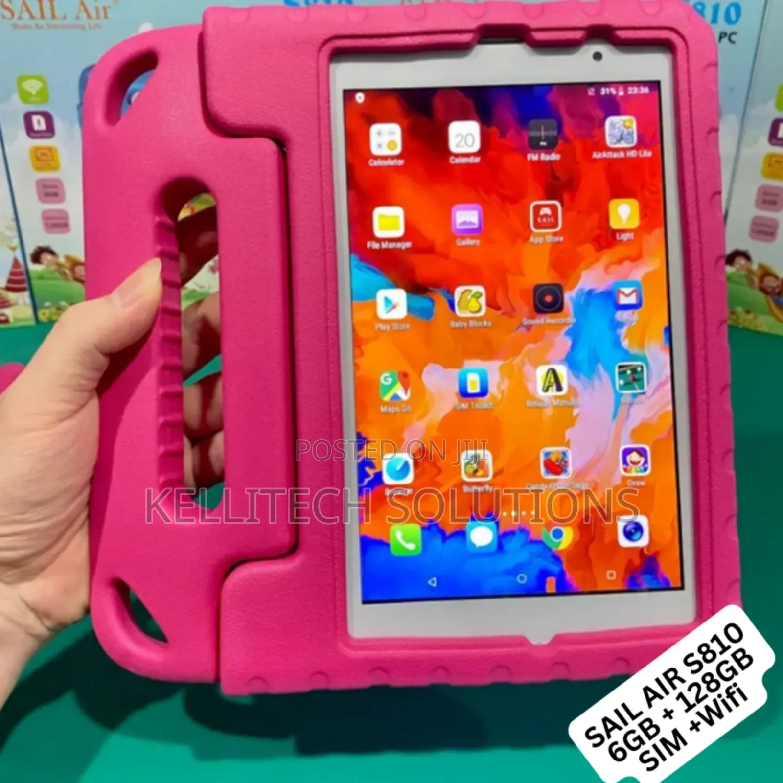 Sailair S810 Kids Tablet 6GB+128GB, Unbreakable Screen