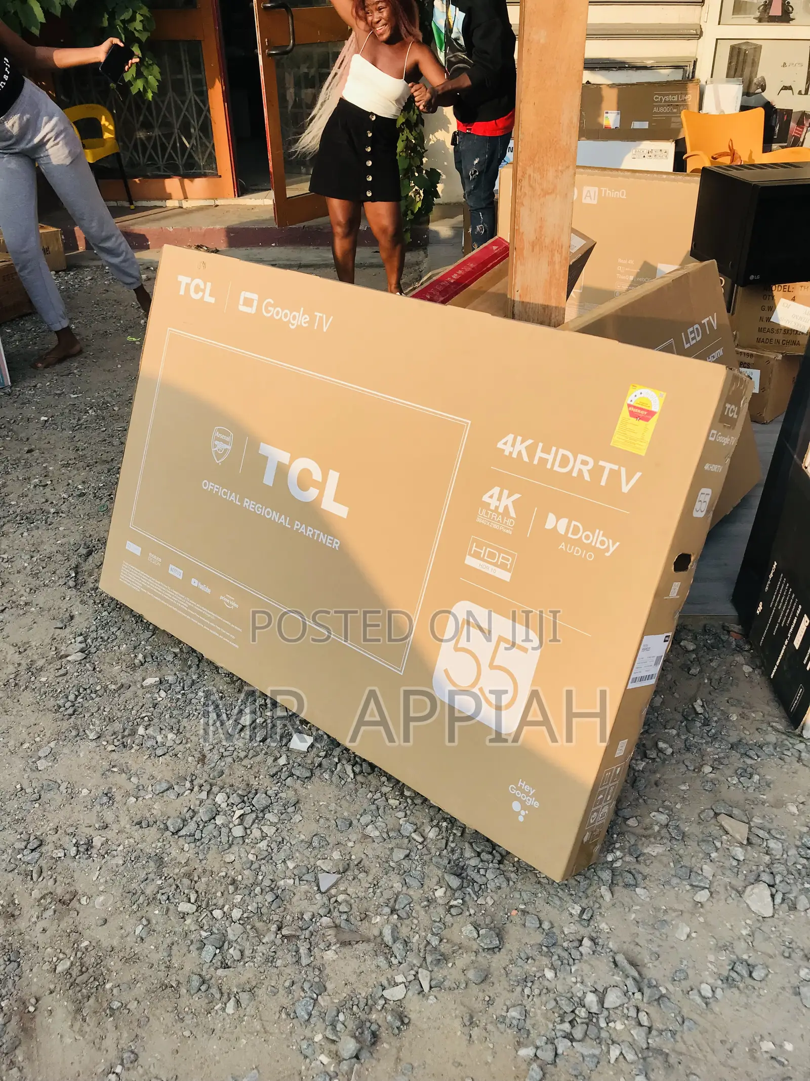 Sleek TCL 55p635 55 Inch HDR Google Smart Electric Tv.