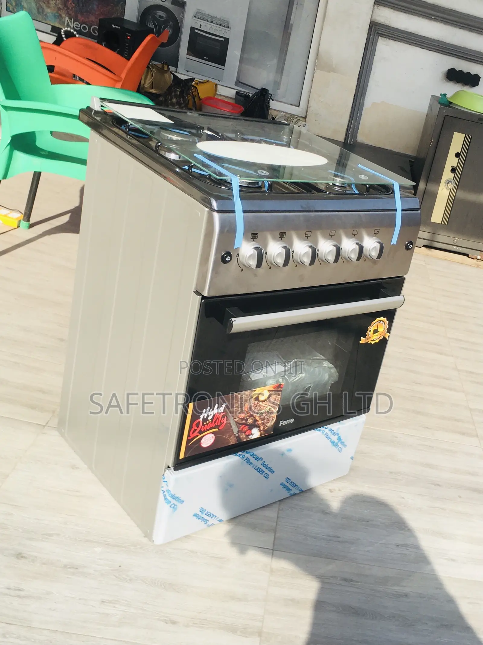 60by60 Oven/Grill 4 Gas Burner Ferre Gray New Line 