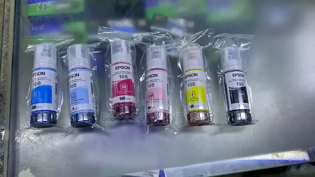 EPSON 108 Original Ink Bottles All Colors - ¢300 Per Color