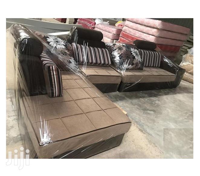 L Sofa Set Brown