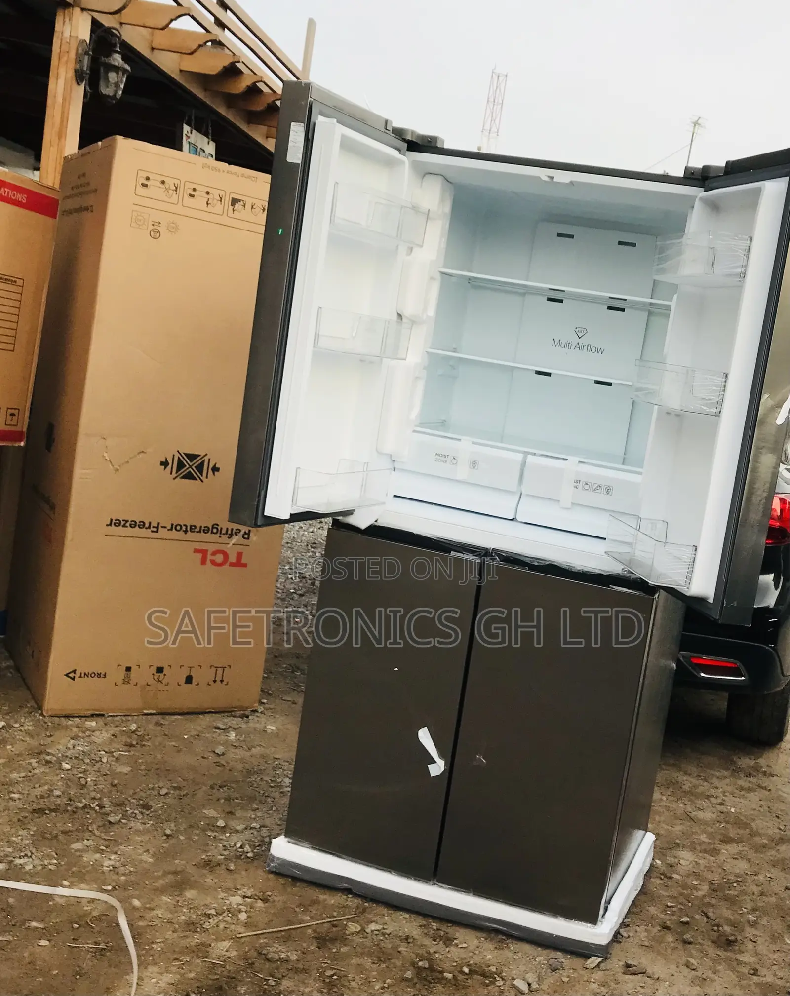4 Doors Electric TCL P520SBN Gray Fridge 