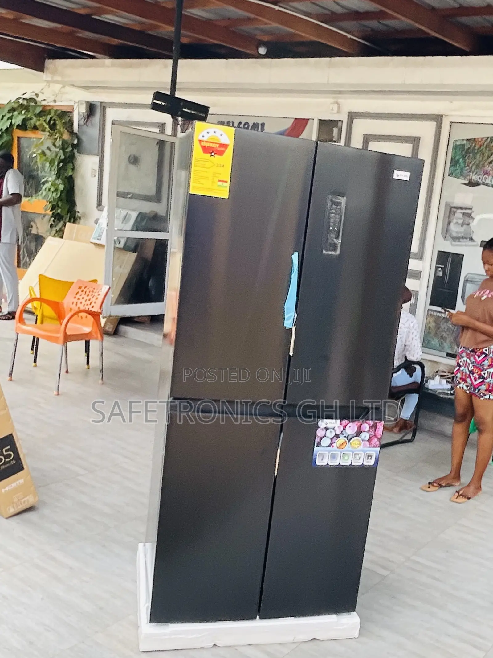 337 Liters Side by Side Pearl PF-550BSS Gray Fridge 