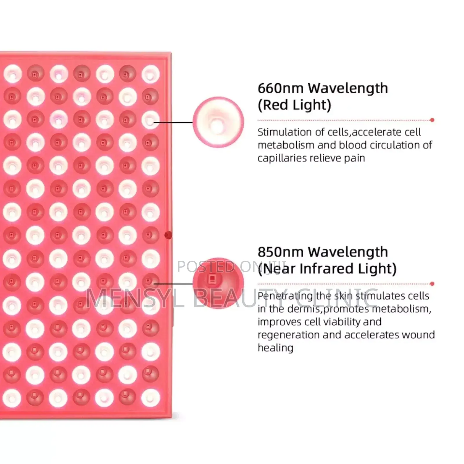 Red Light Therapy Panels 660nm, 850nm Face Treatment