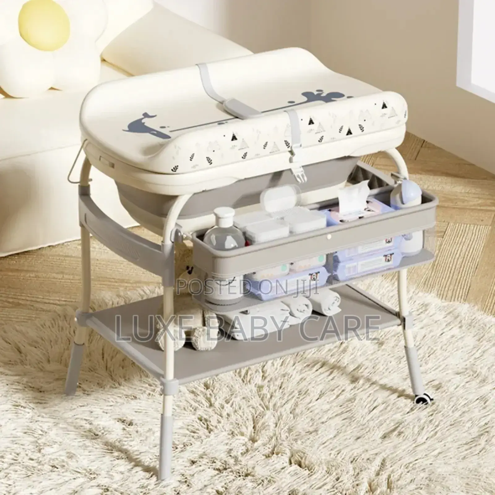 3 IN 1 Baby Bathtub, Changing Table, Storage Rack UNIT