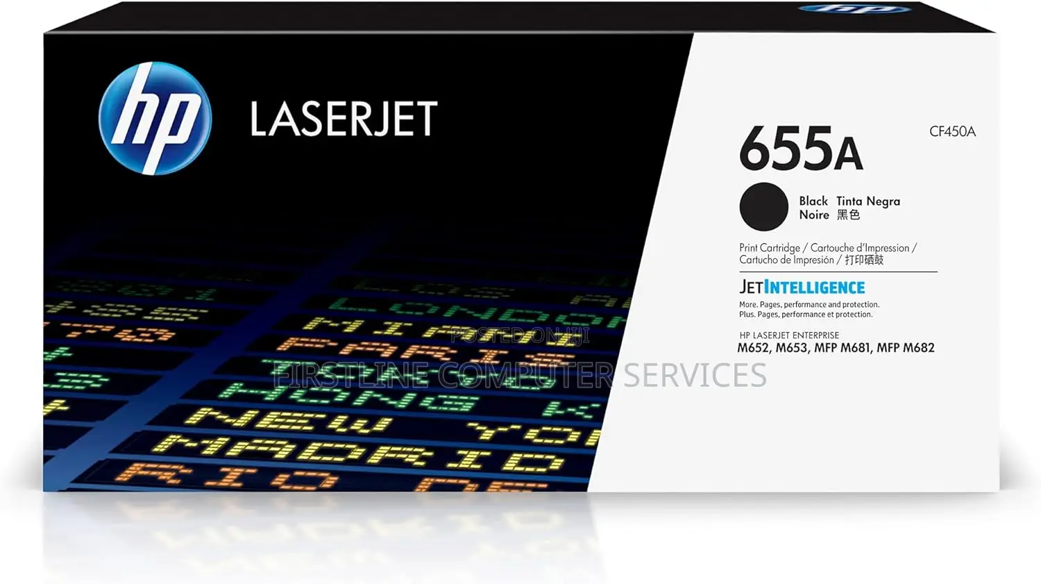 Hp 655a Black Toner Cartridge (Cf450a)