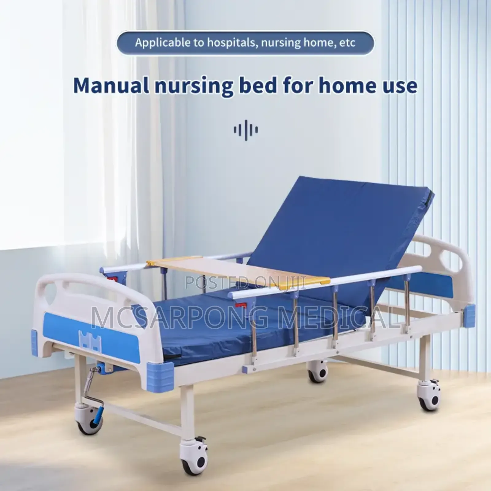 Hospital Bed Complete (Two 2 Crank Bed With Accessories)