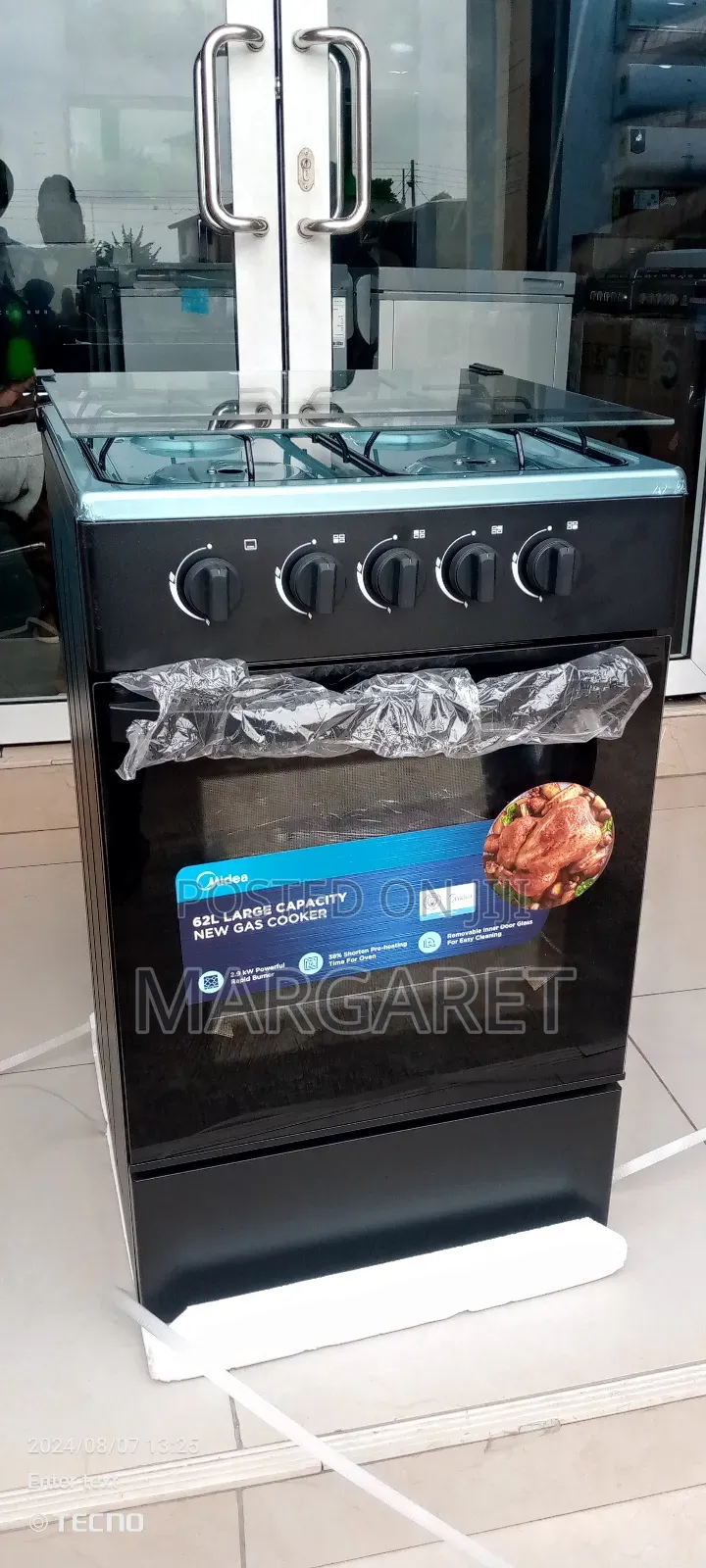 Midea 4 Burners Gas Cooker Oven and Grill