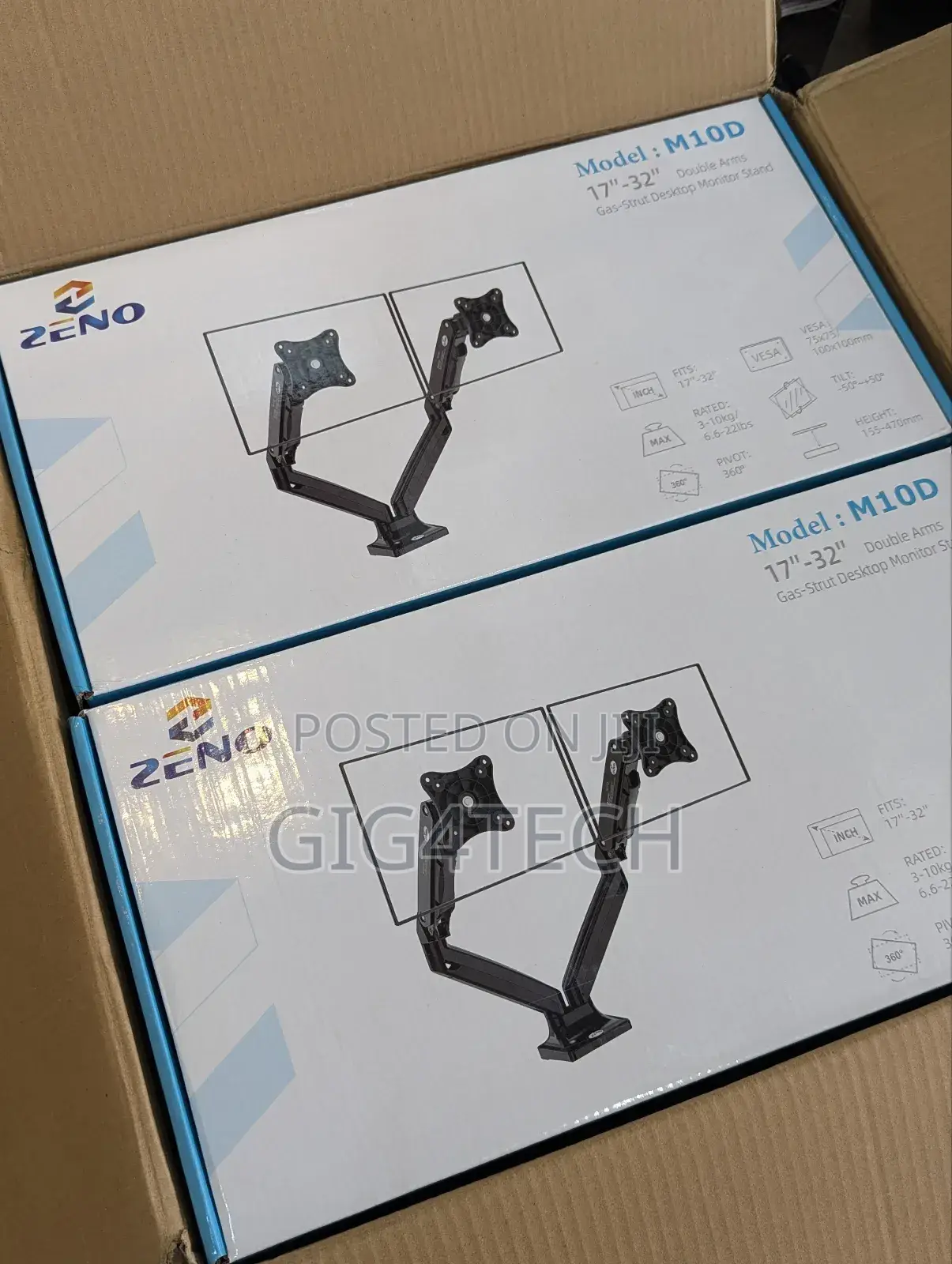 Dual Desk Monitor Arm Zeno M10d