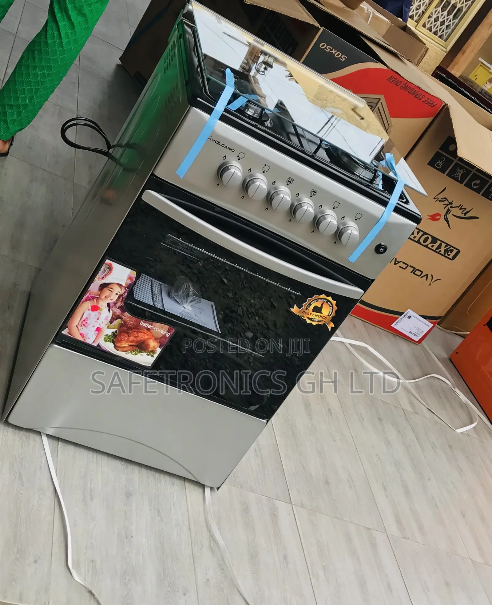 4 Burner Gas Oven/Grill Volcano 50by50 Gray