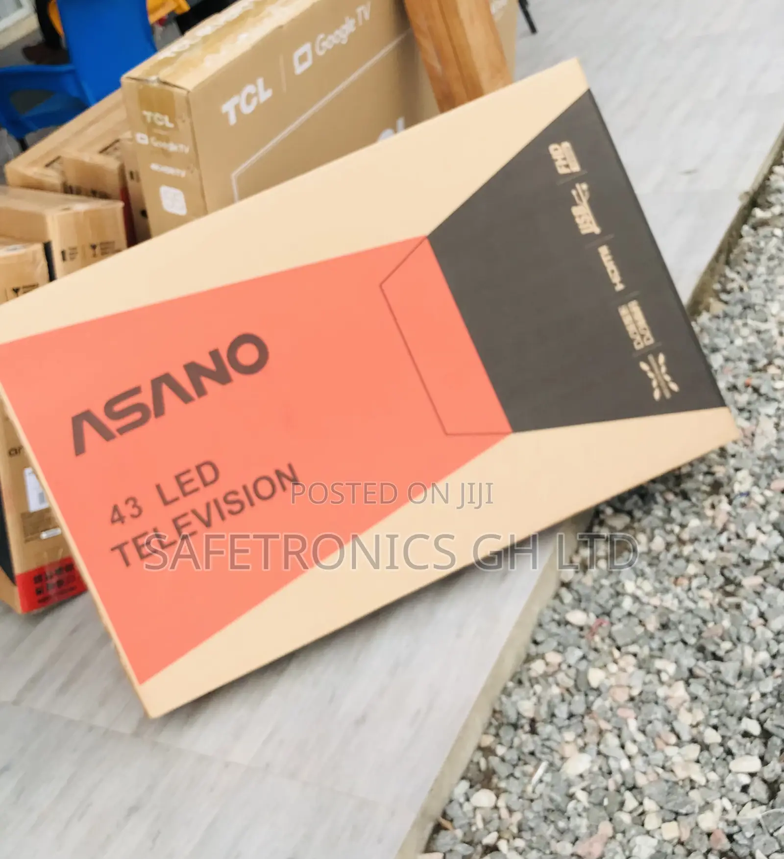 Boxed (Black) 43 Inch Digital Satellite Asano Led Tv