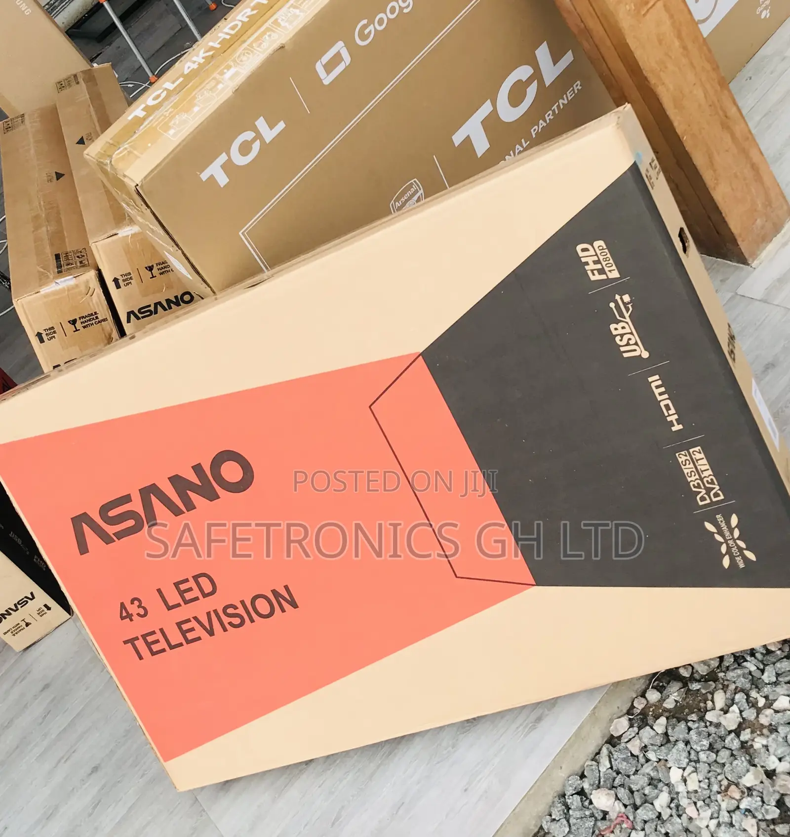 Display (Black) Asano 43 Inch Led Satellite Digital Tv