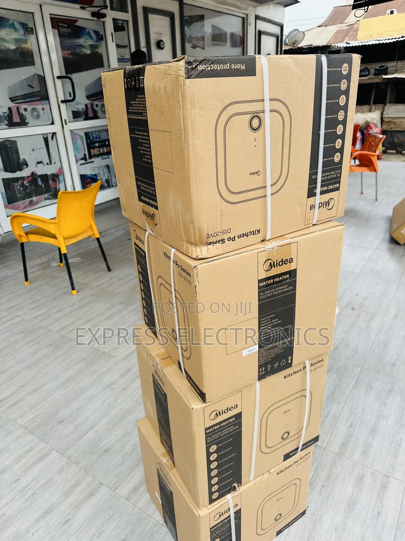 Call and Order for Water Heater MIDEA 15L White.