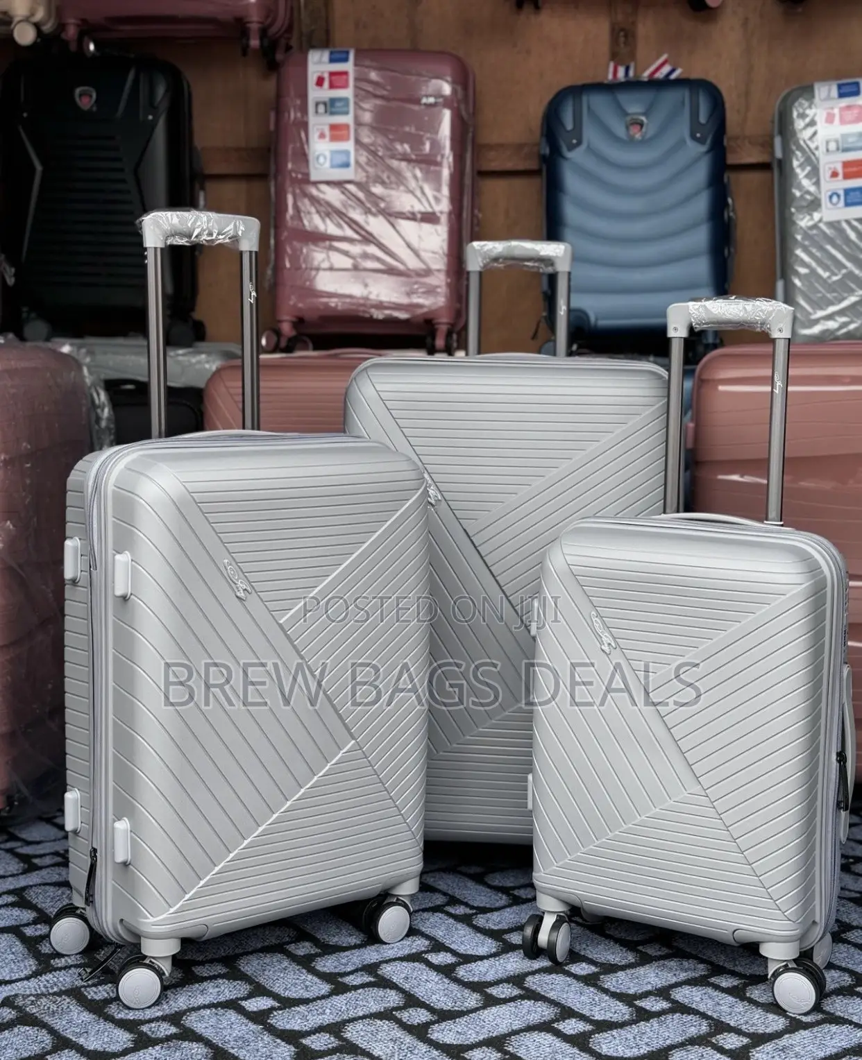 Original Jony 3set Silvergray Fiber Anticrack Engagement Bag