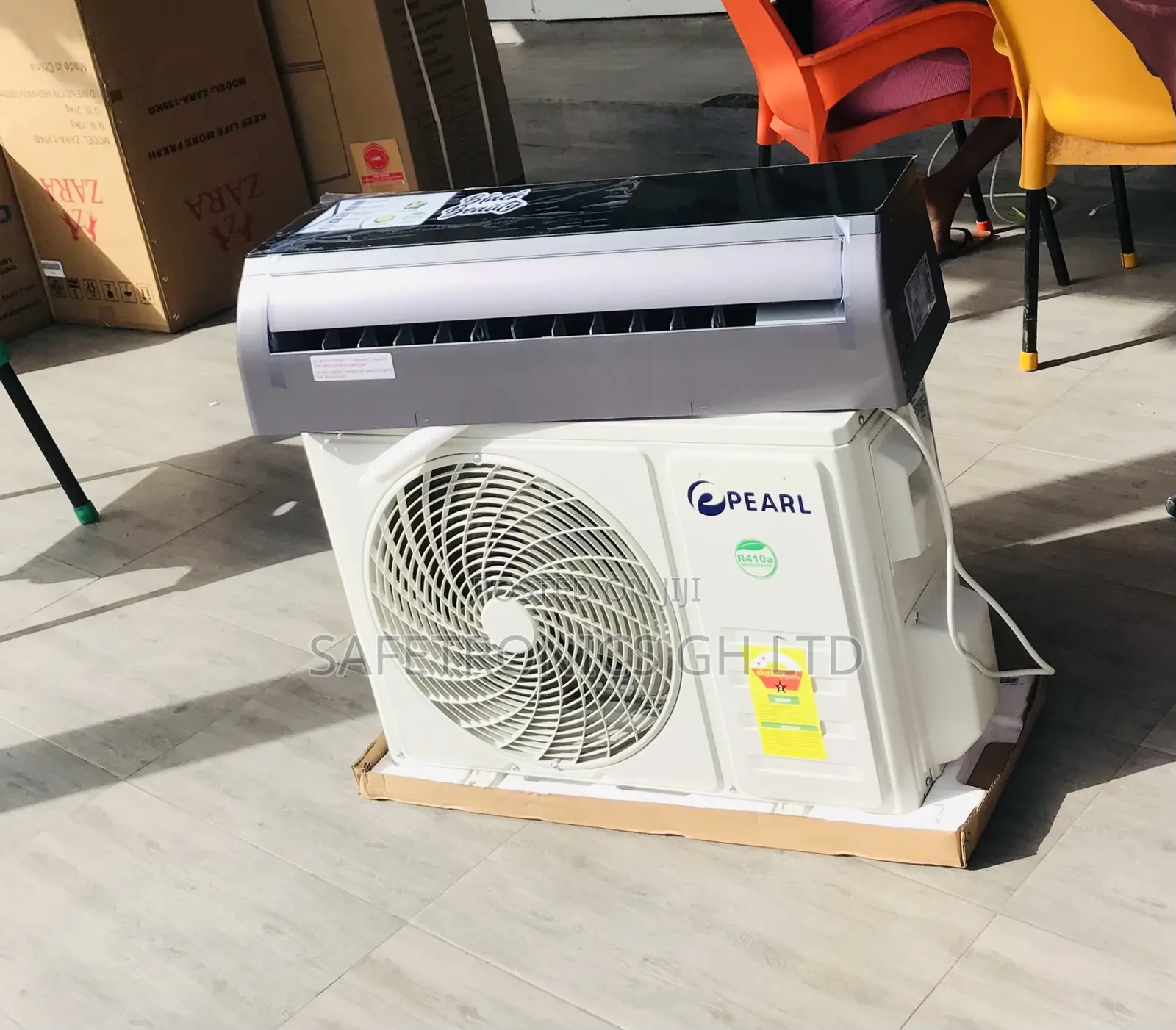 Durable Black Non-Inverter 1.5hp R410 Gas Pearl AC 