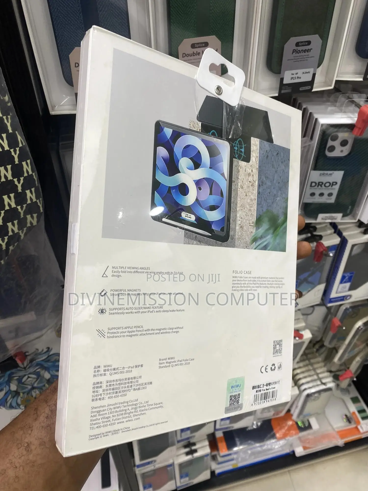 Wiwu Magnetic iPad Folio Case for iPad 11 and 10.9