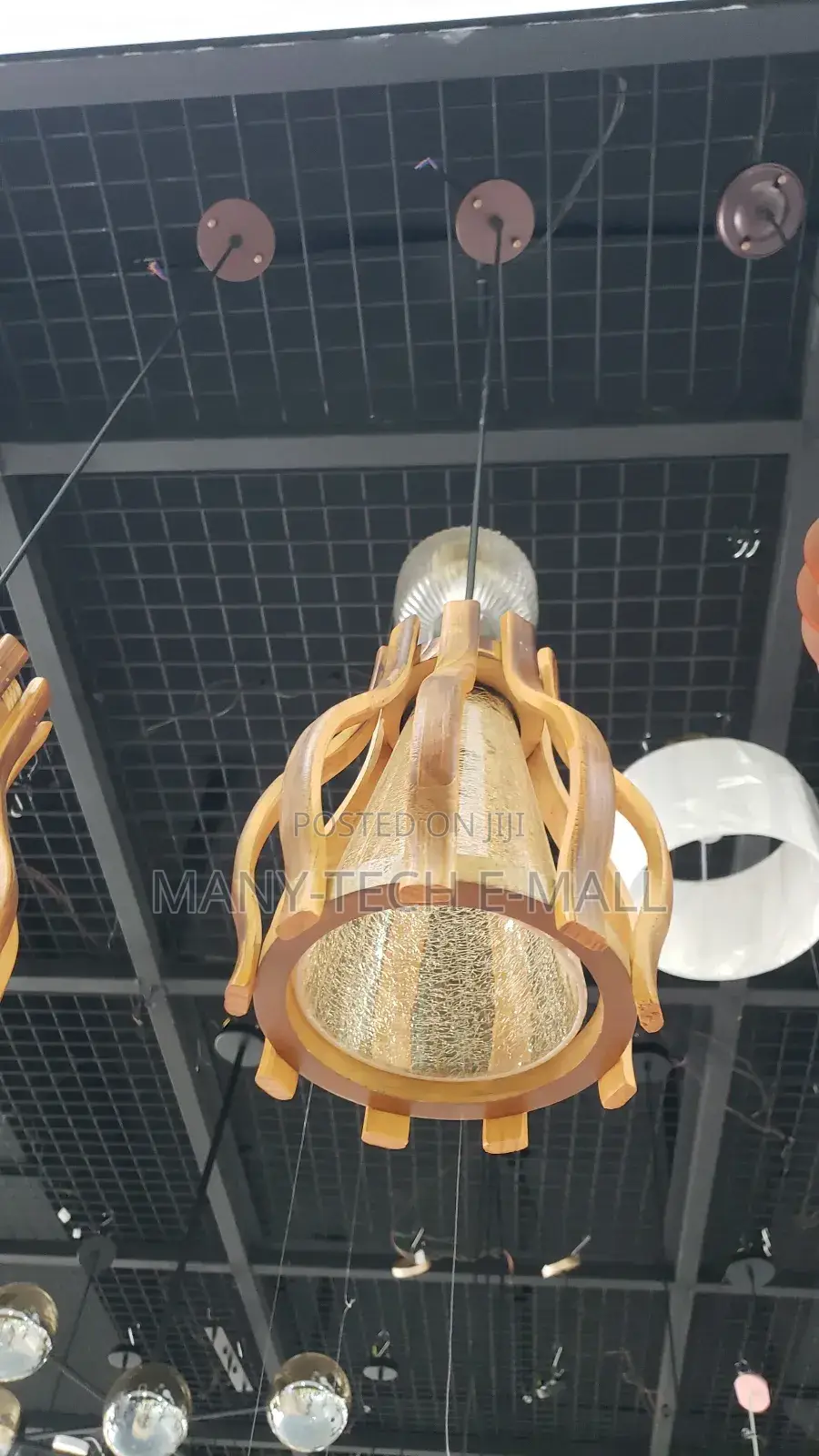 Single Wood Pendant/ Hanging Light.