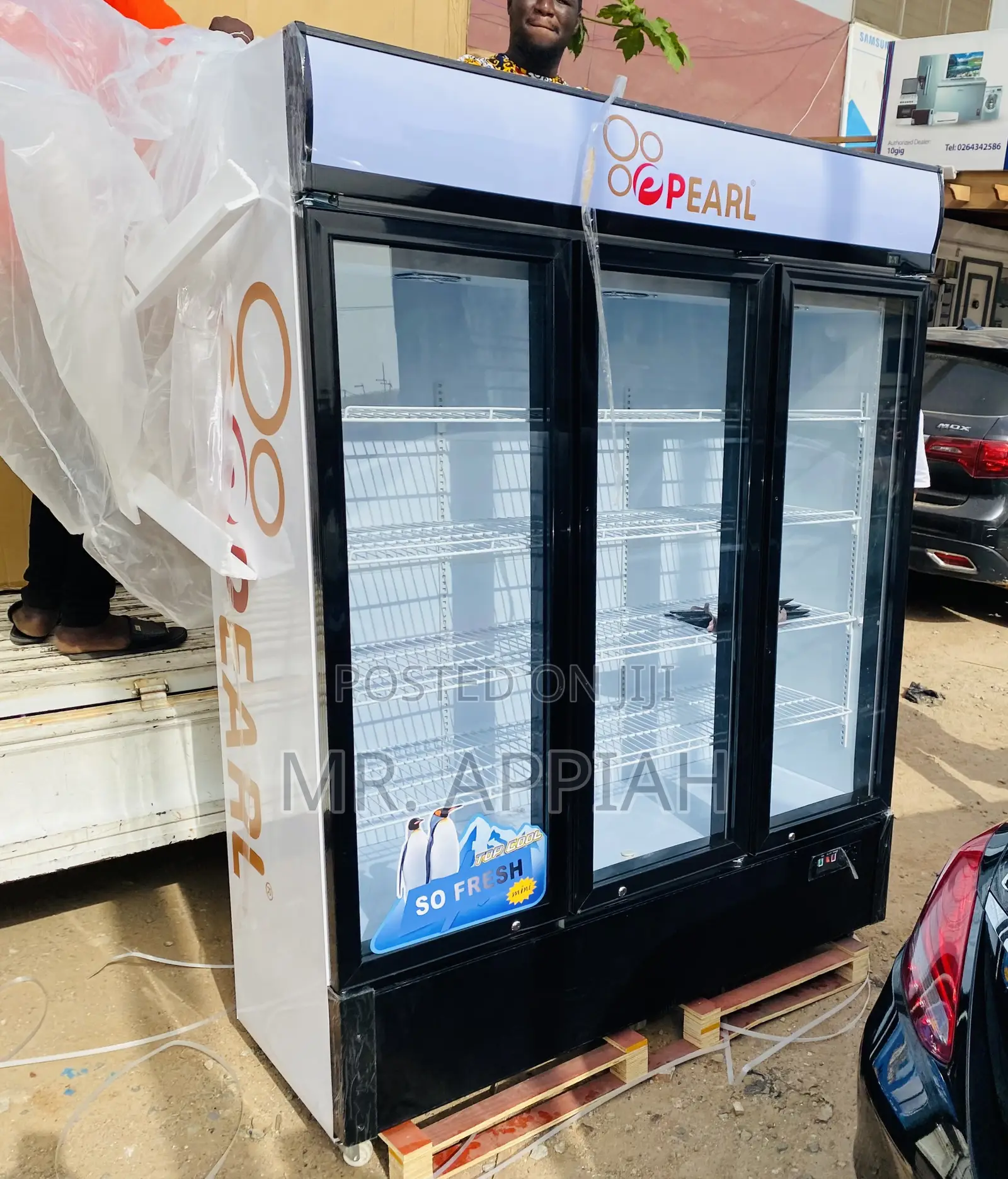 Check Out Pearl PVC-150 3 Door Electric Display Fridge.