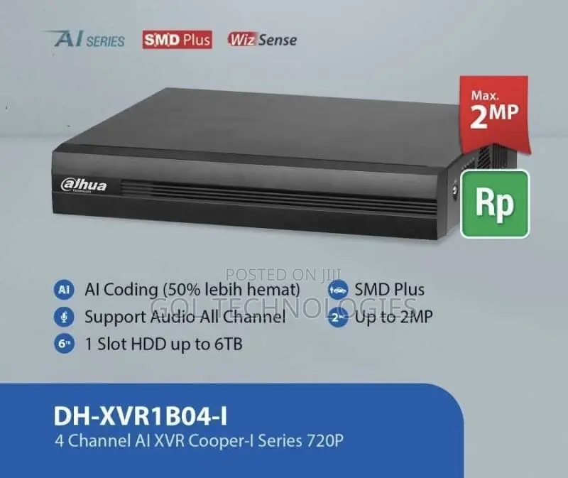 Dahua 4ch XVR or Dh-Xvr1b04-I Wiz Sense