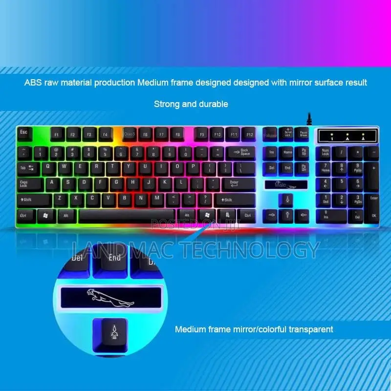 G21B USB Luminescent Mechanical Keyboard And Mouse Set Wired