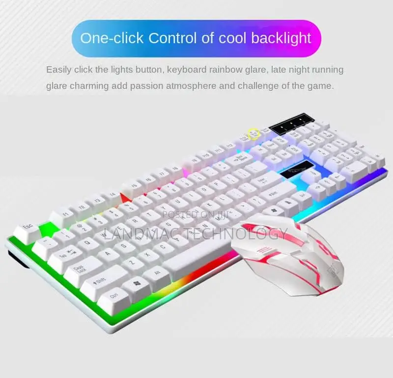 G21B USB Luminescent Mechanical Keyboard And Mouse Set Wired