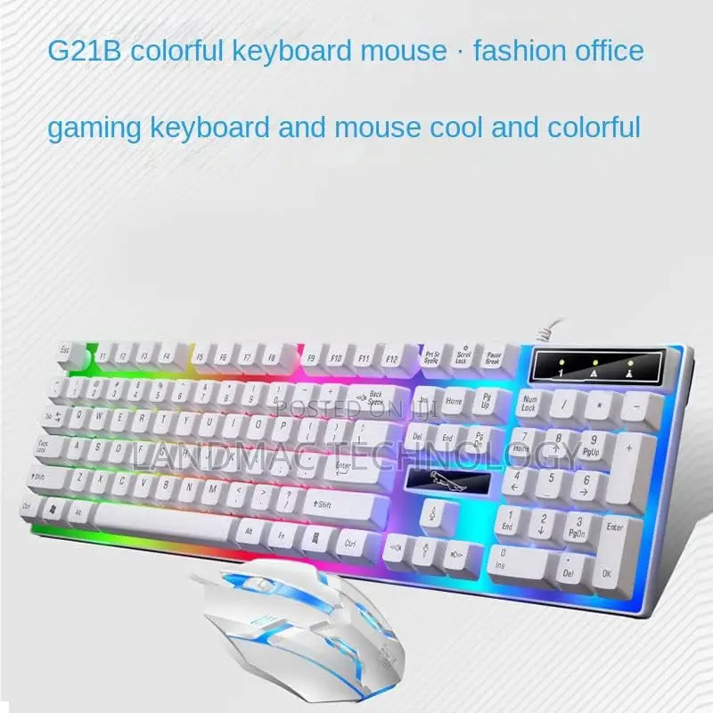 G21B USB Luminescent Mechanical Keyboard And Mouse Set Wired
