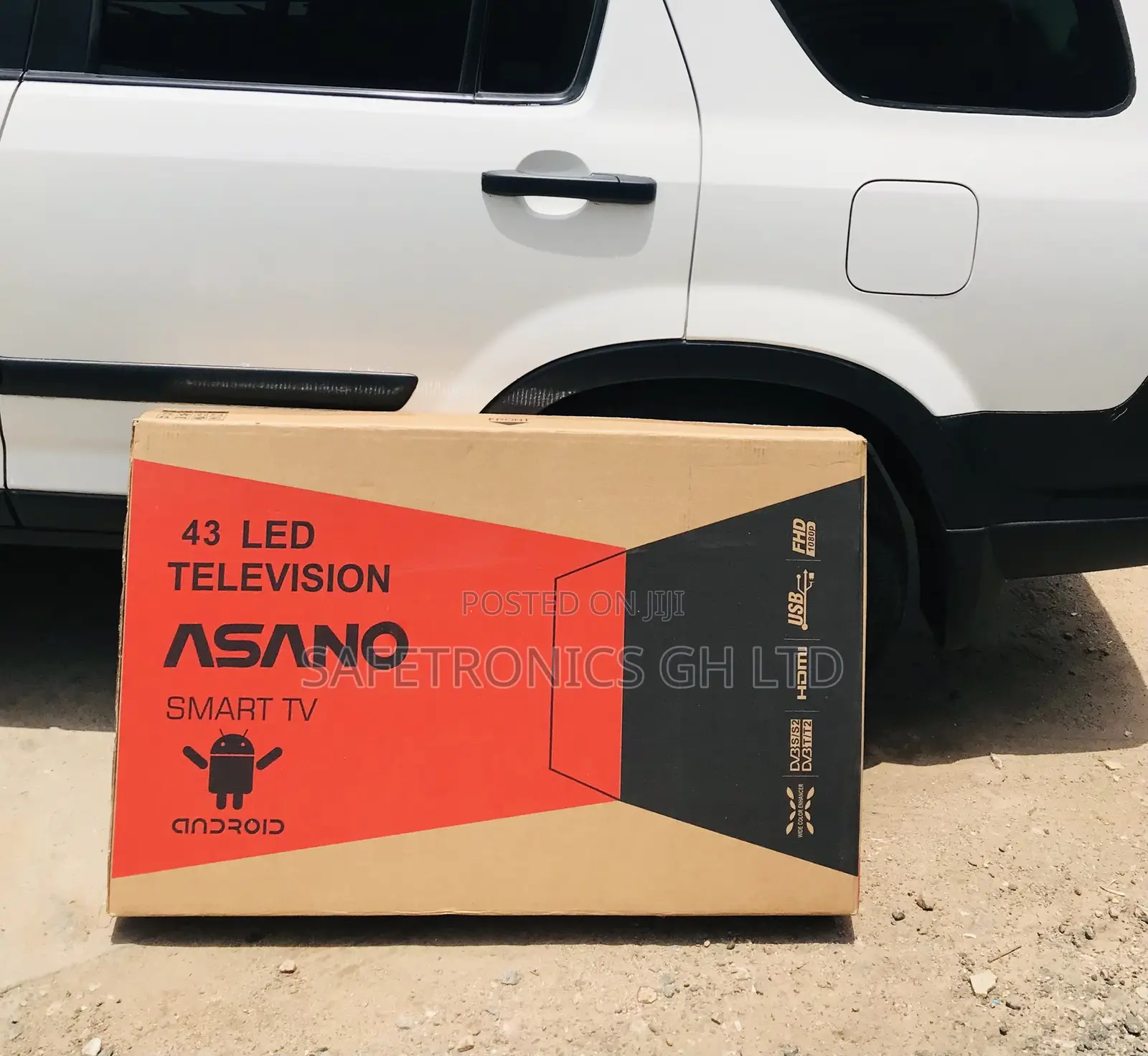Unique Black Asano 43 Inch Led Smart  Tv