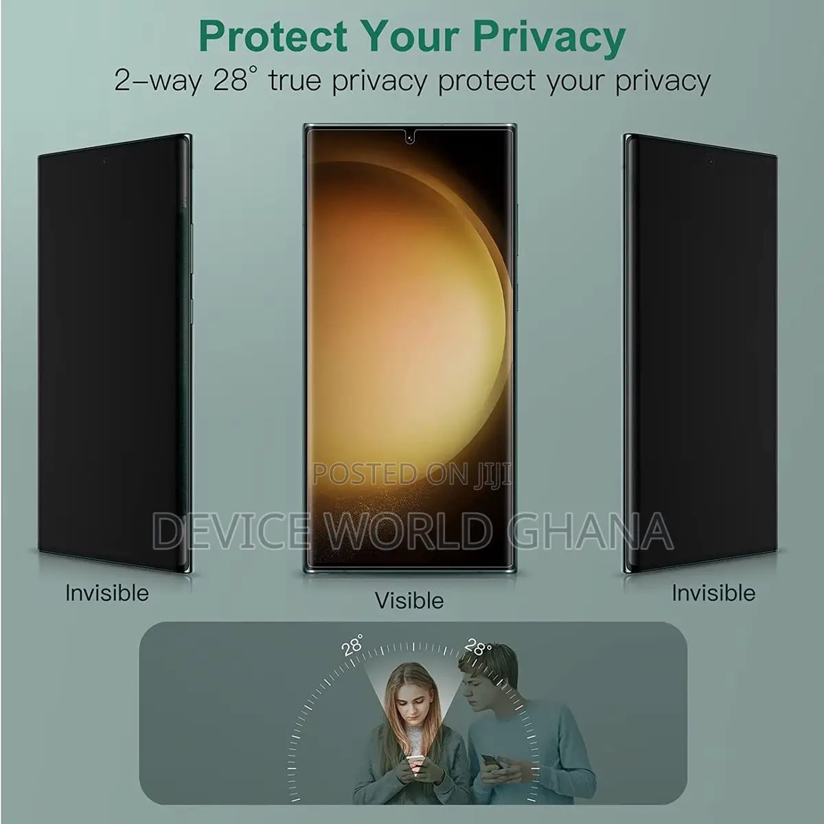 Hh Privacy Screen Protector for Samsung S24ultra S23ultra 22