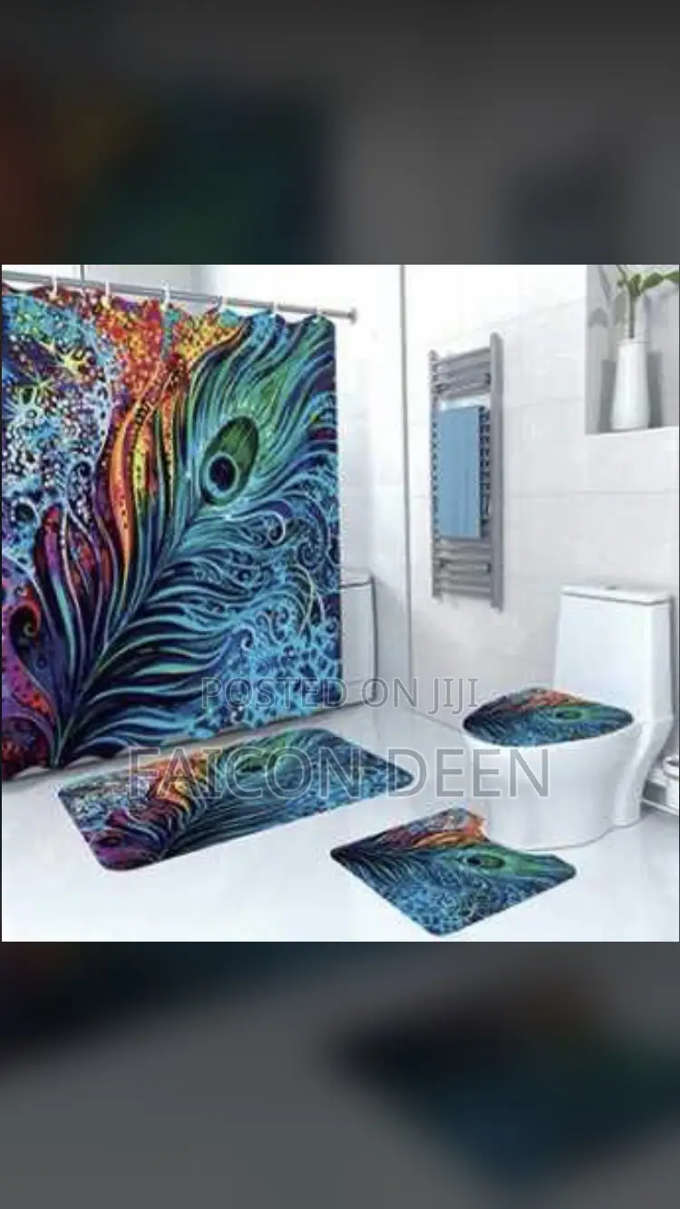 Colorful Luxurious 4 in One Bathroom Set Mats(In Diff Colors