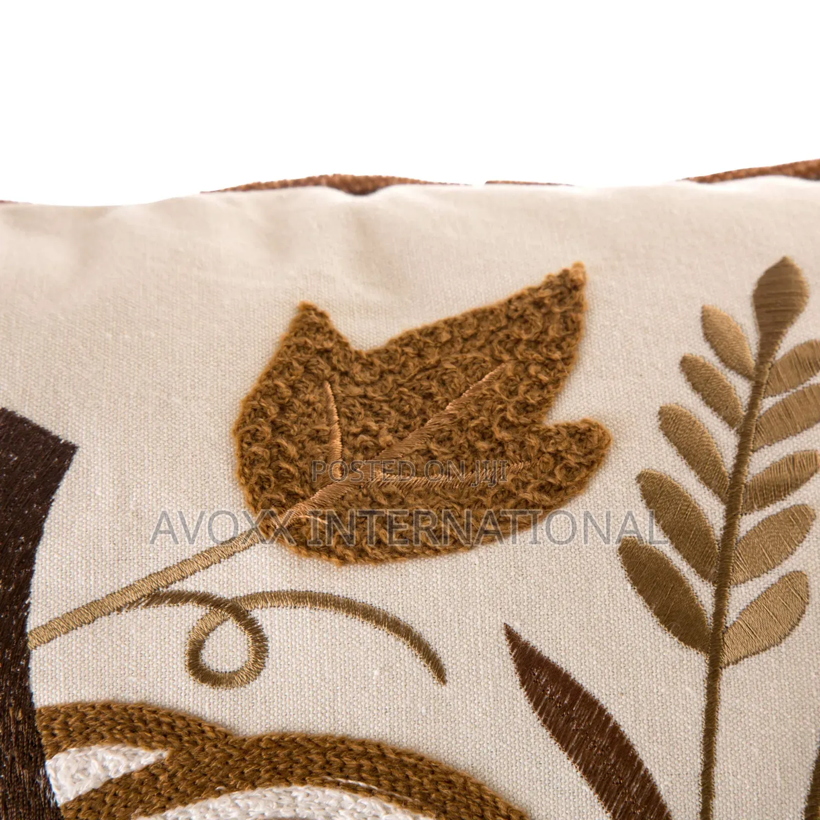 Euty Throw Pillow 18”X18” for Fall ,Embroider Pumpkin Leaf