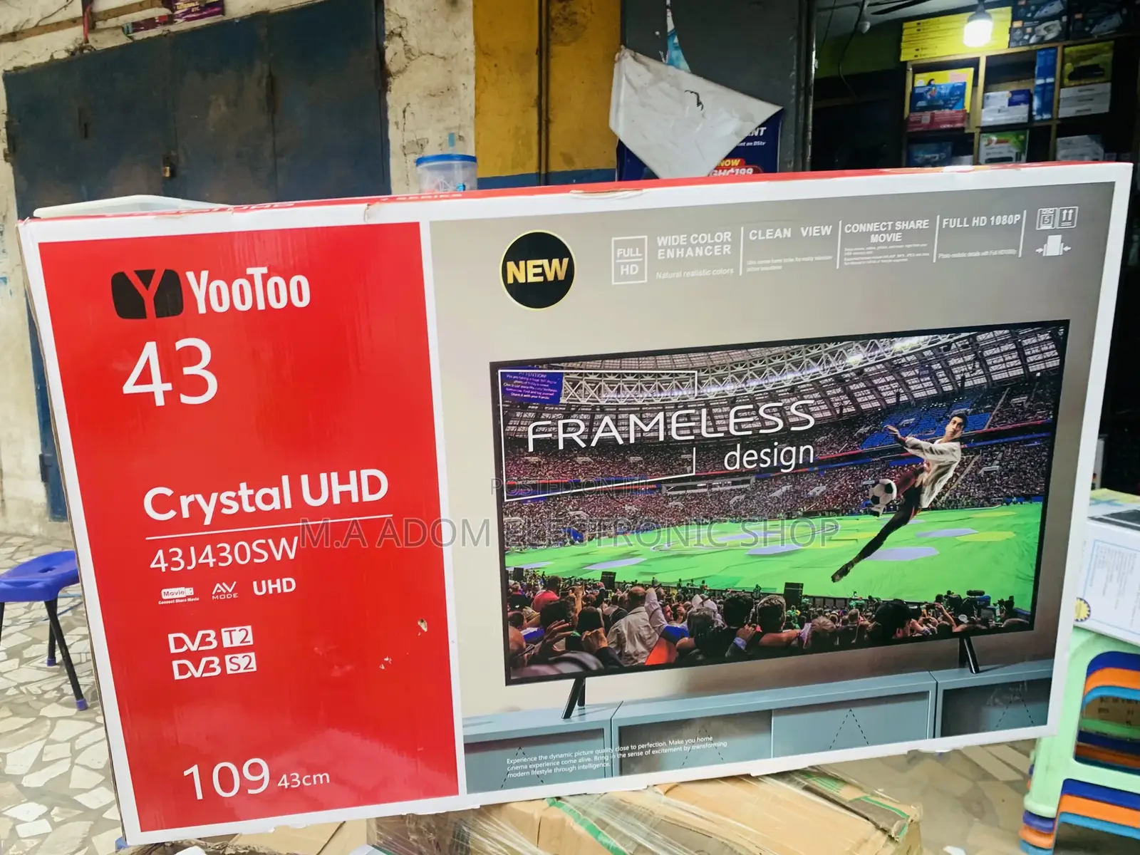 Energy Saving Yootoo 43 Inch Crystal Uhd Television.
