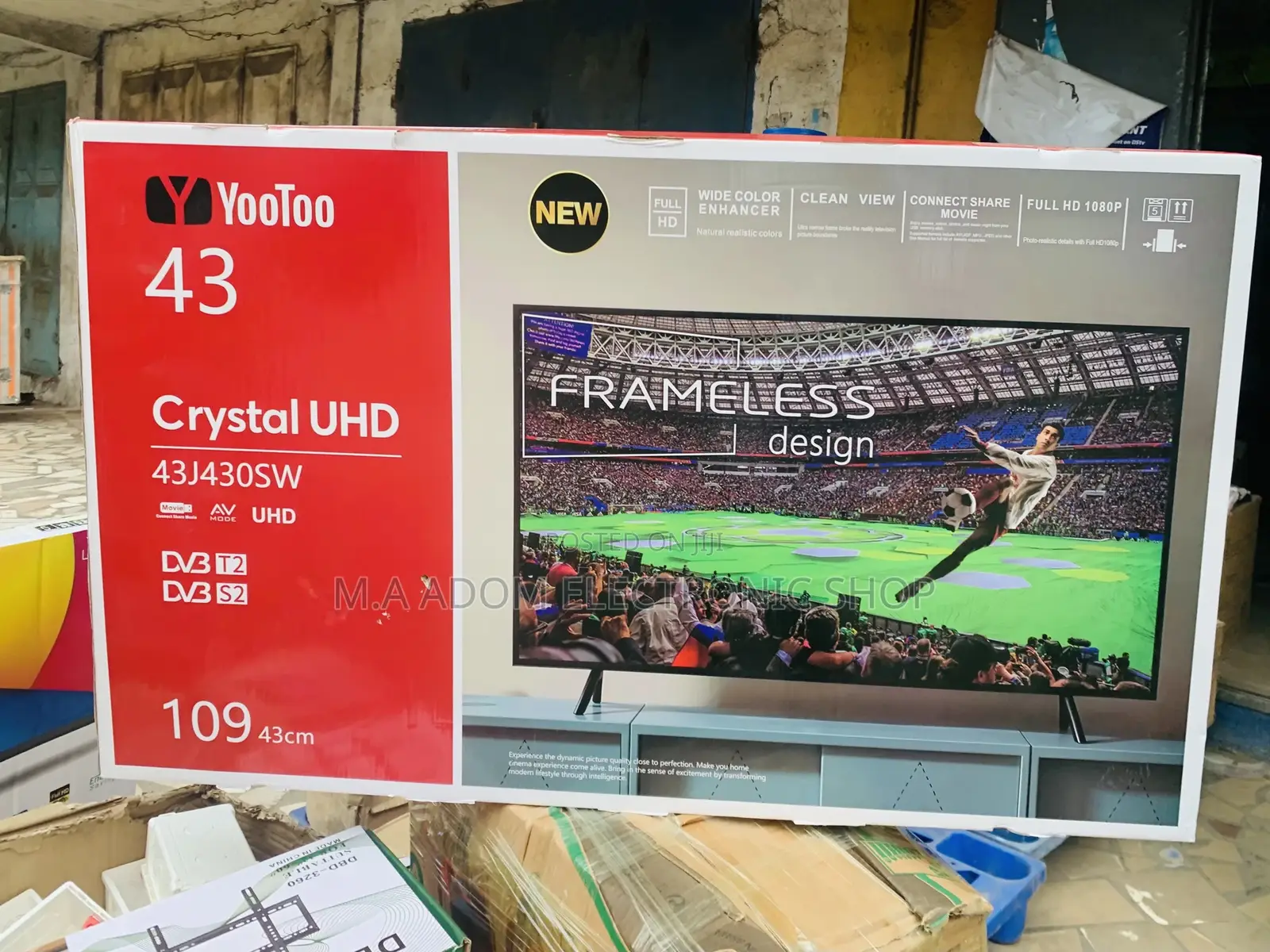 Energy Saving Yootoo 43 Inch Crystal Uhd Television.