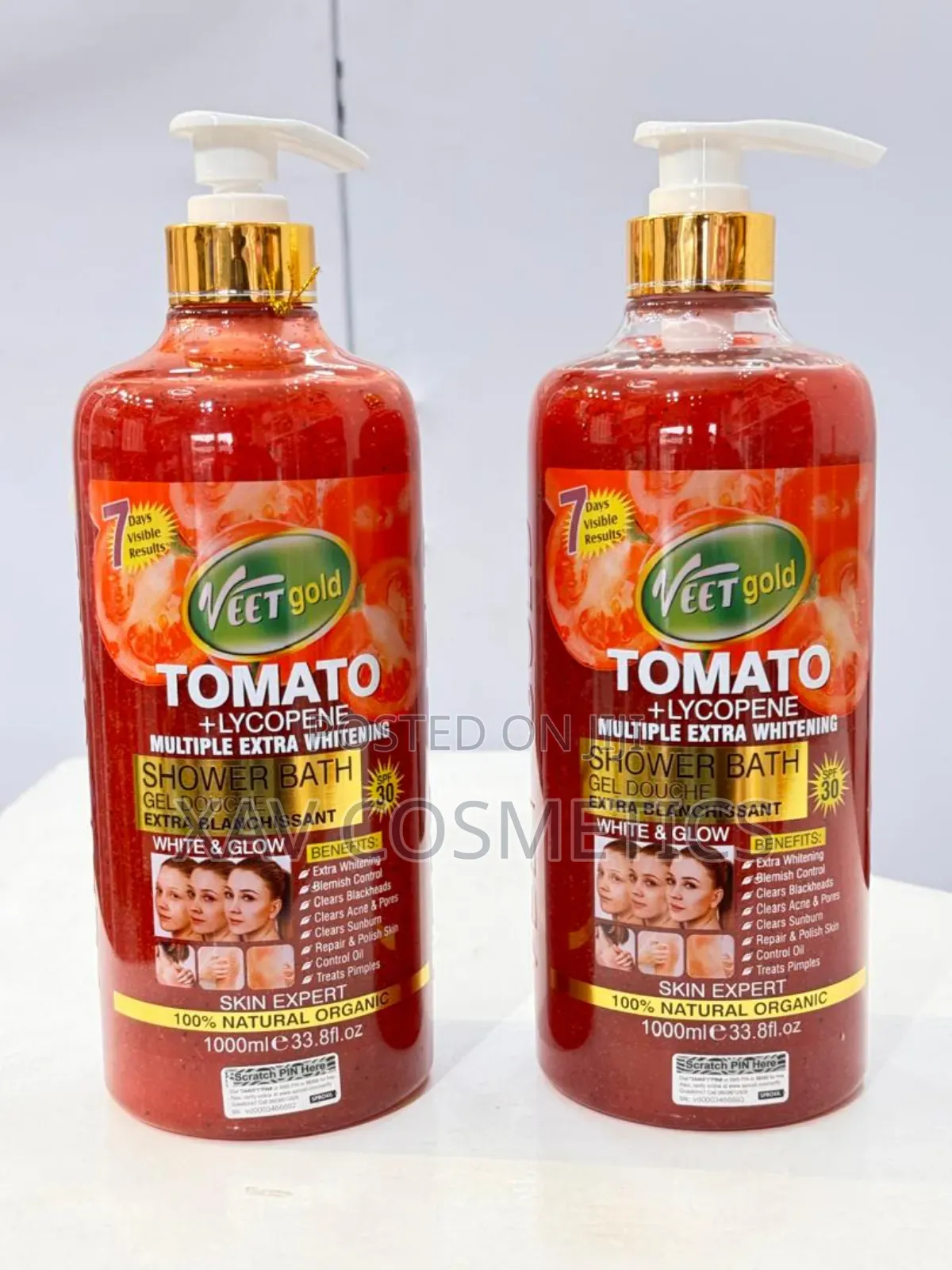 Veetgold Tomato+Lycopene Multiple Extra Whitening Bath Gel