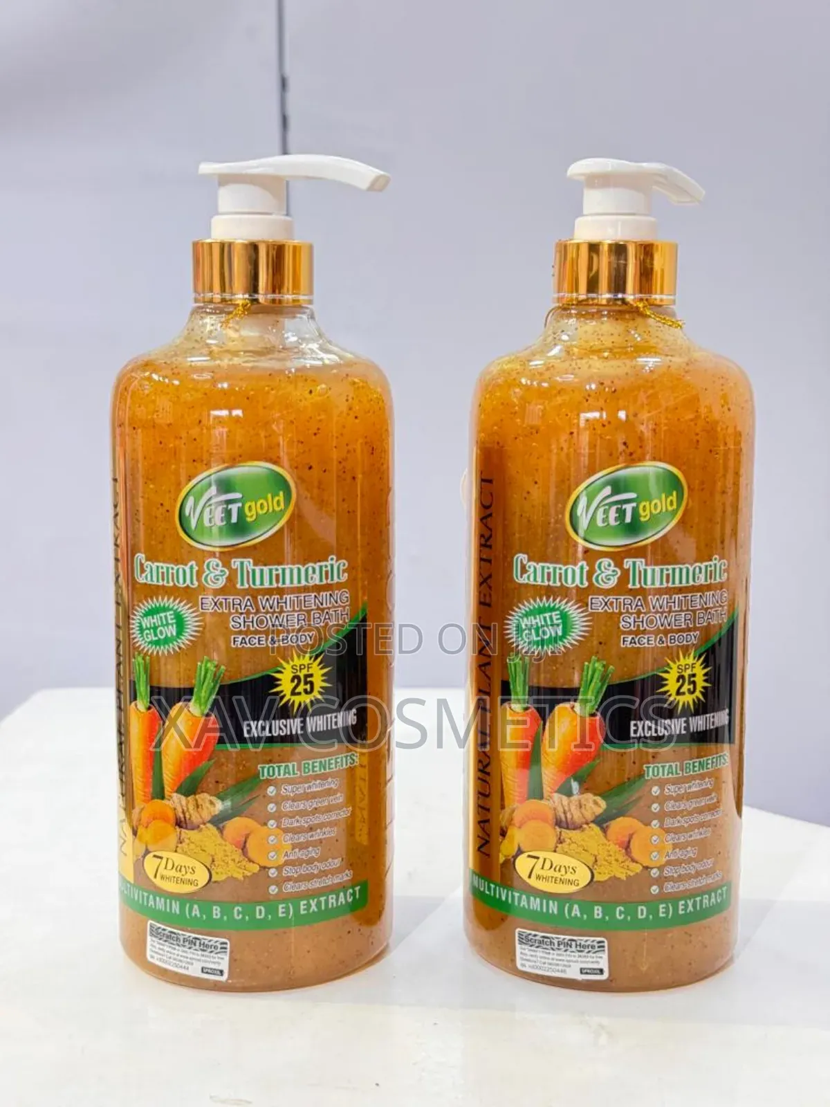 Veetgold Carrot Turmeric Extra Whitening Shower Gel