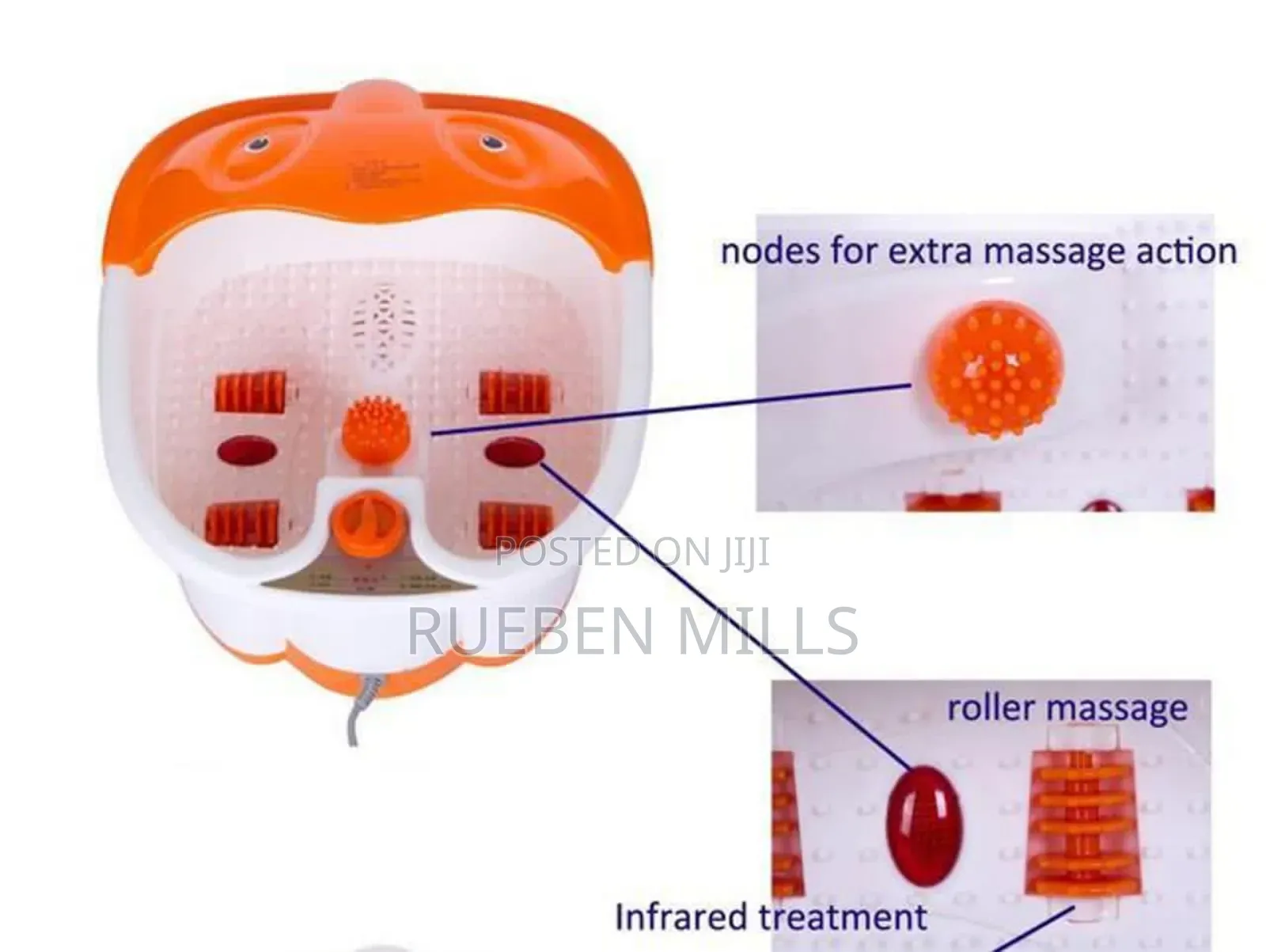 Rf 368-a Pedicure Bowl Basin Foot Bath Spa Massager