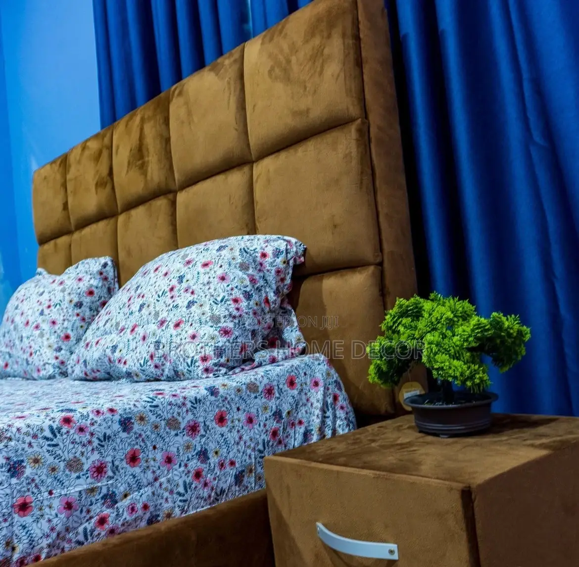 Double Bedframe With Mattress and Side Drawer