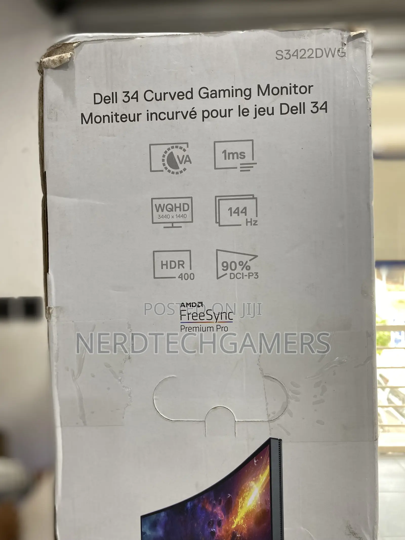 Dell S3422DWG Curved Gaming Monitor - 34 Inch Curved Screen