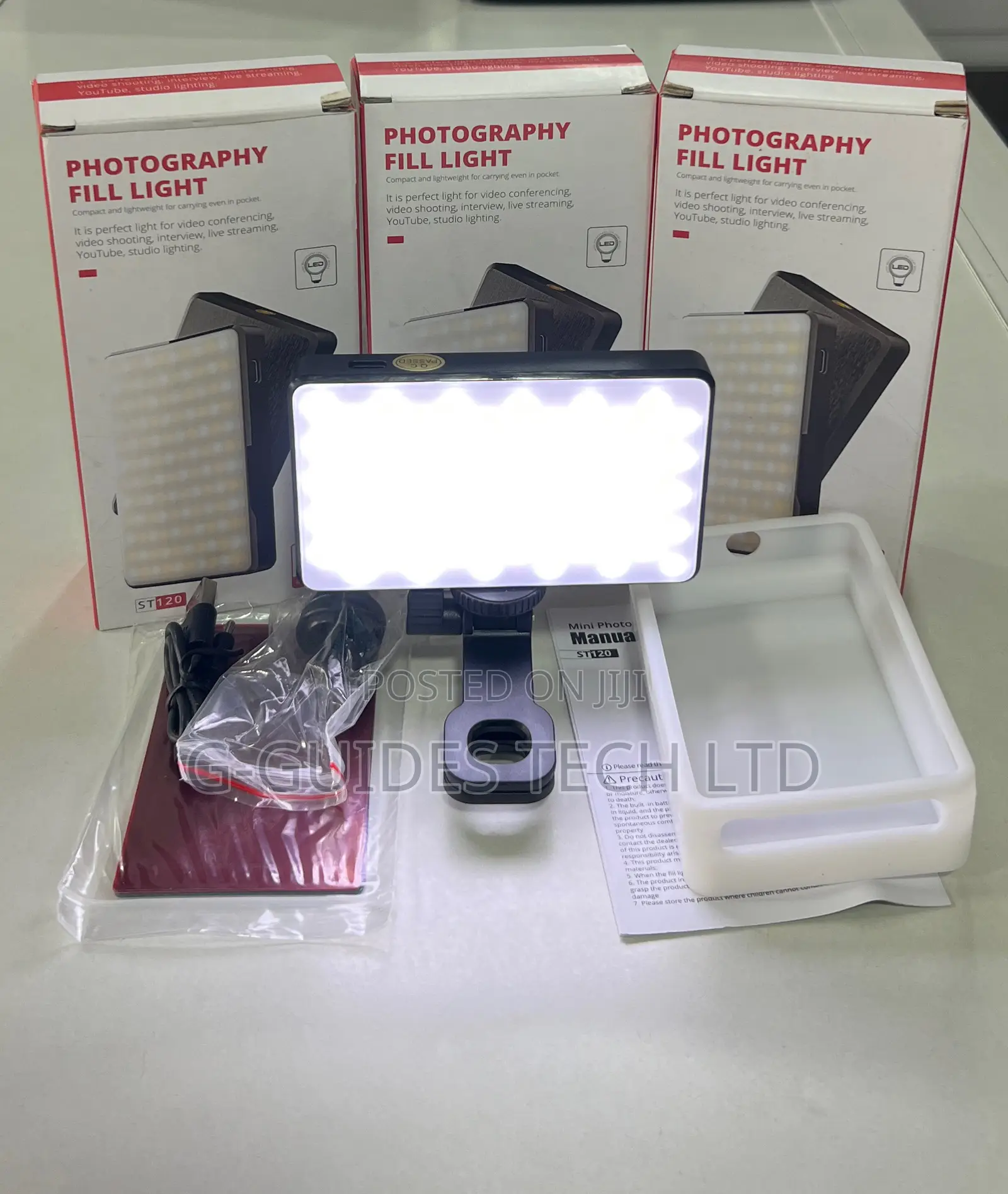 St120 Photography Fill Light Rechargeable, Clip Led Light