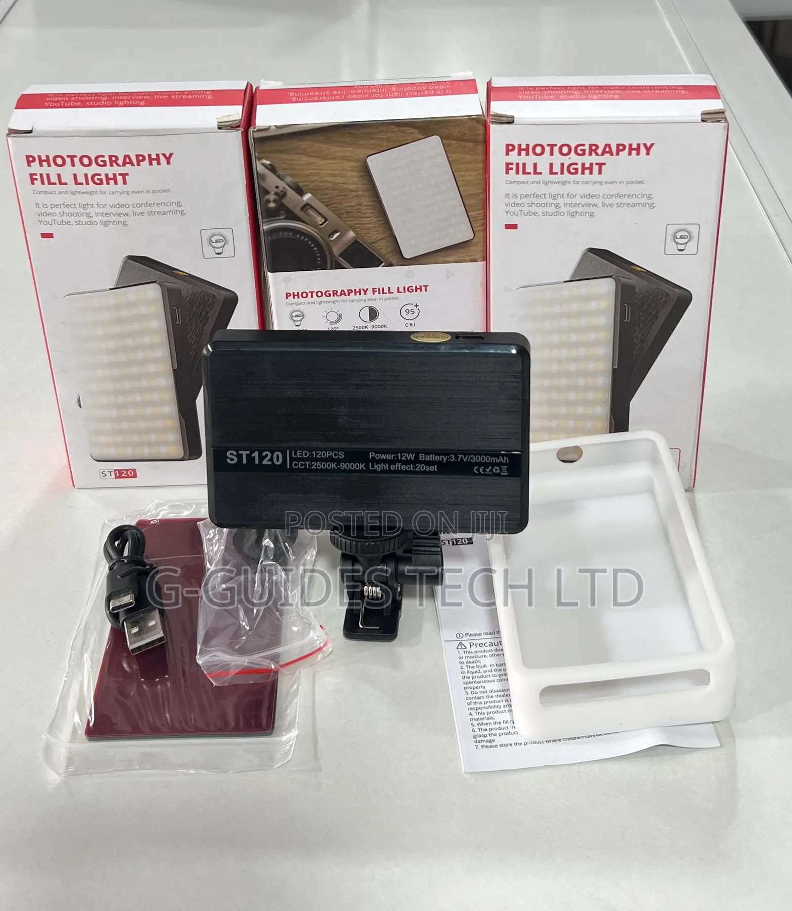 St120 Photography Fill Light Rechargeable, Clip Led Light