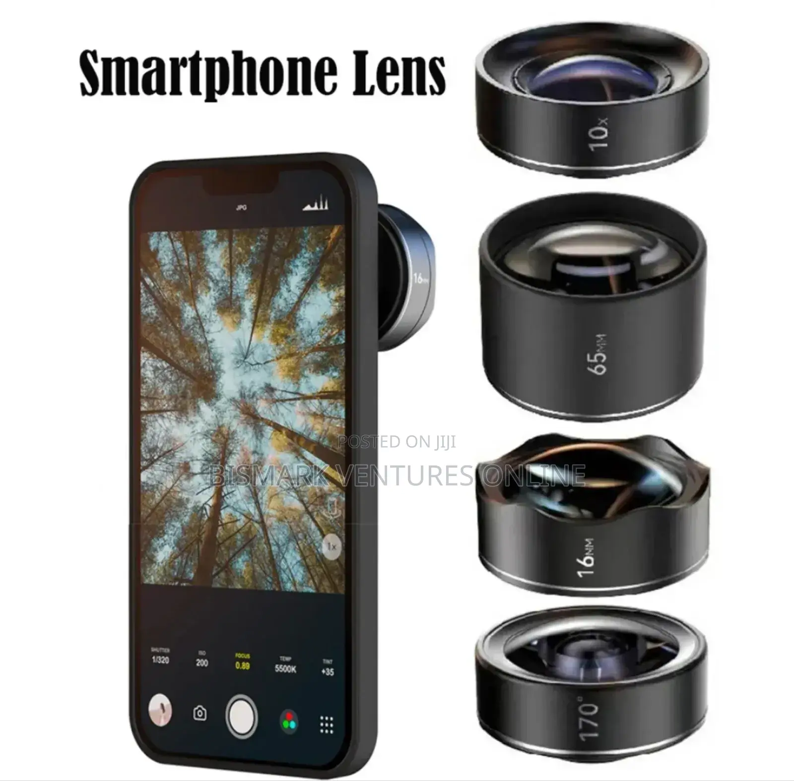4 In1 Mobile Lens, Portrait, Wide Angle, Fish Eye, Macro.