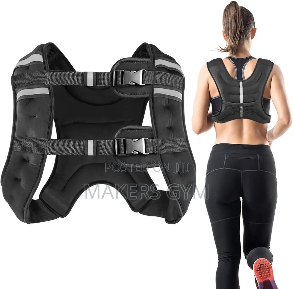 Weighted Vest Adjustable Exercise Fitness Jacket Gym Workout