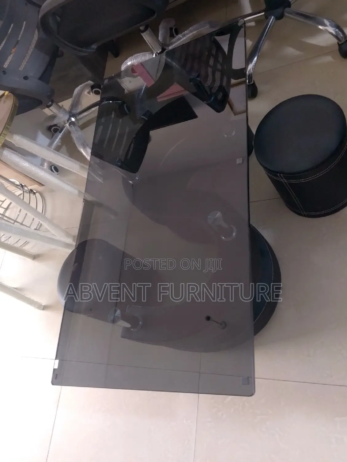 Glass Center Table With Stools