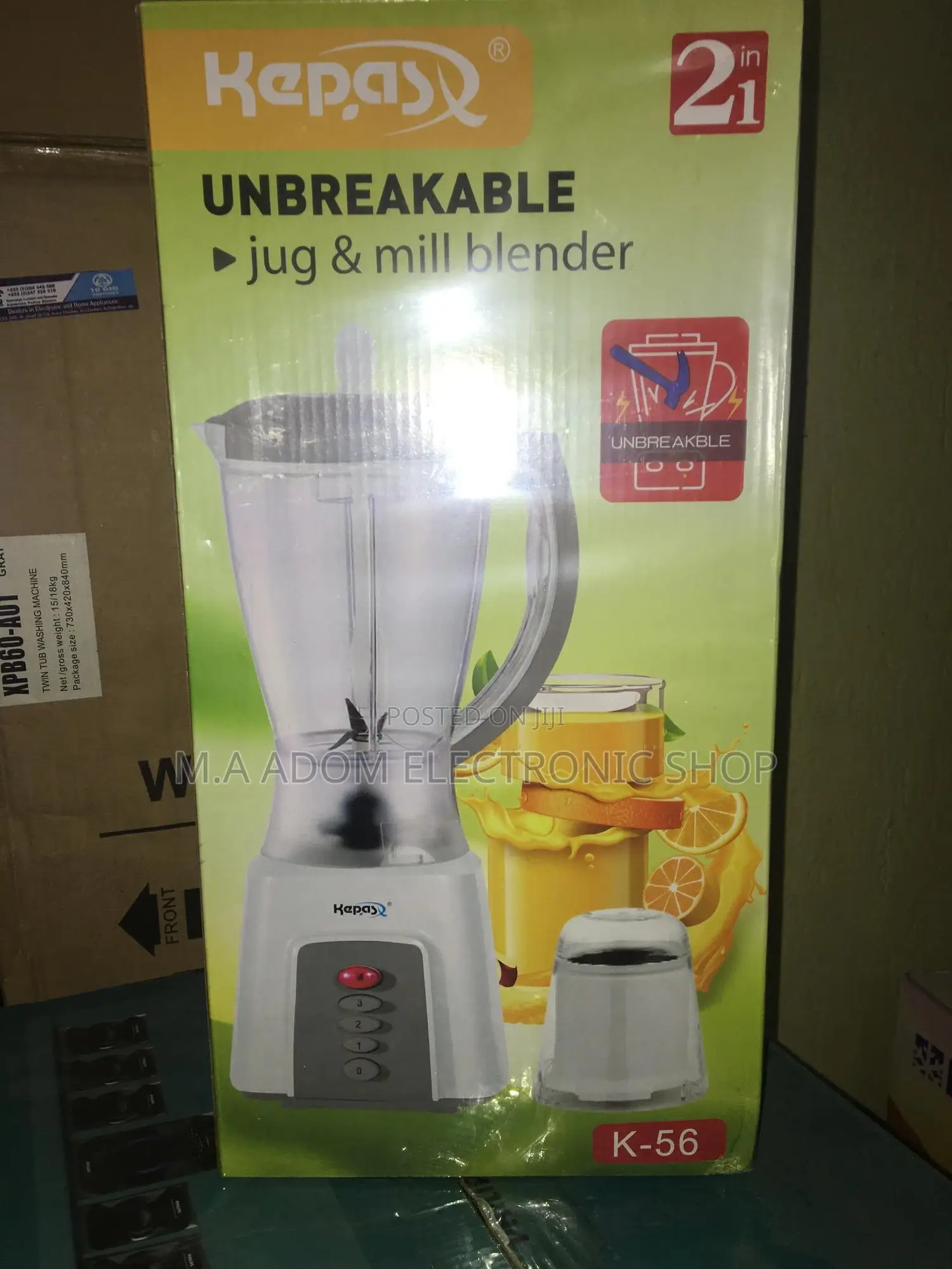 Brand New 1.5 Liters Kepas Blender 2 In 1