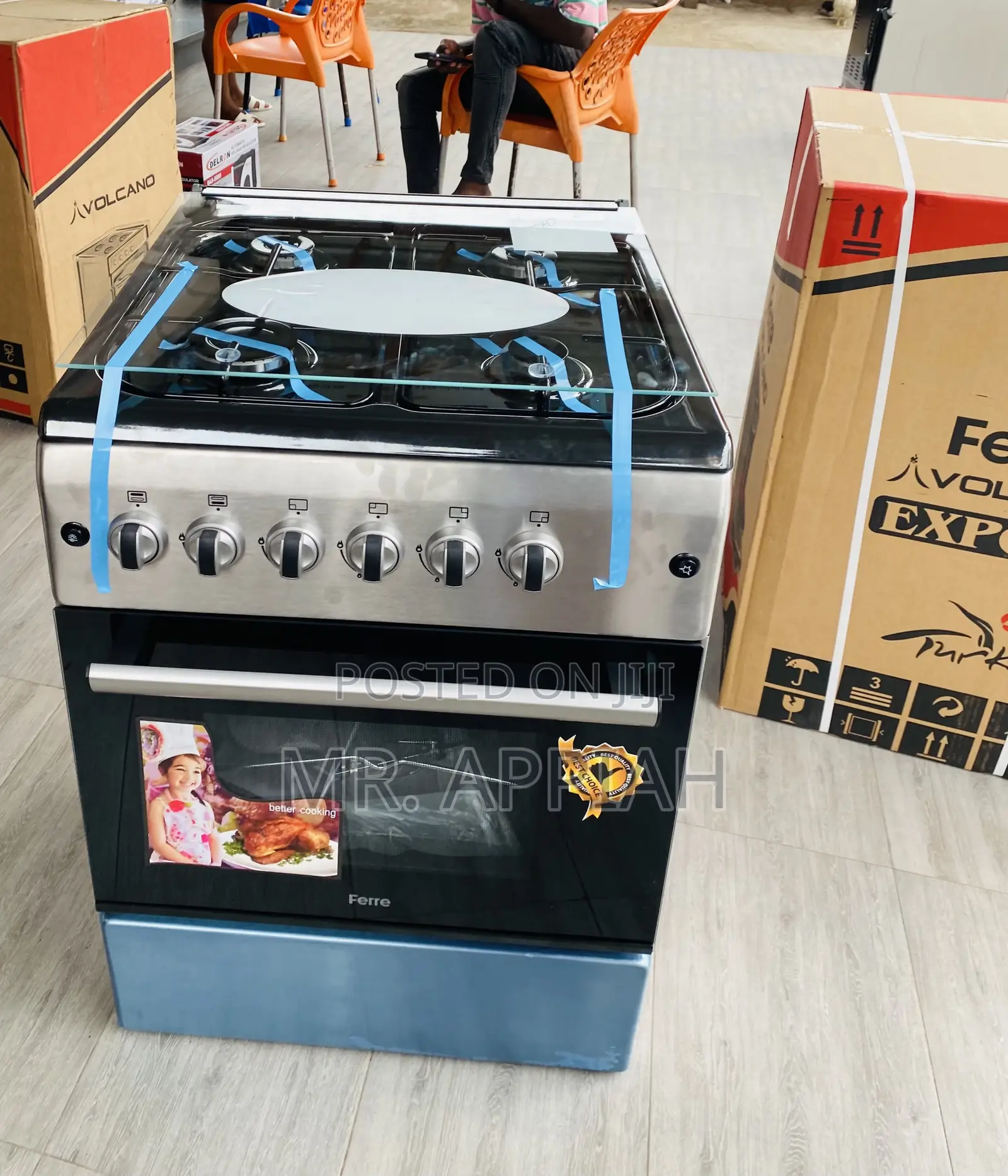 Quality Ferre 50x60 Gas Oven 4 Burner(Auto Iginition)Gray