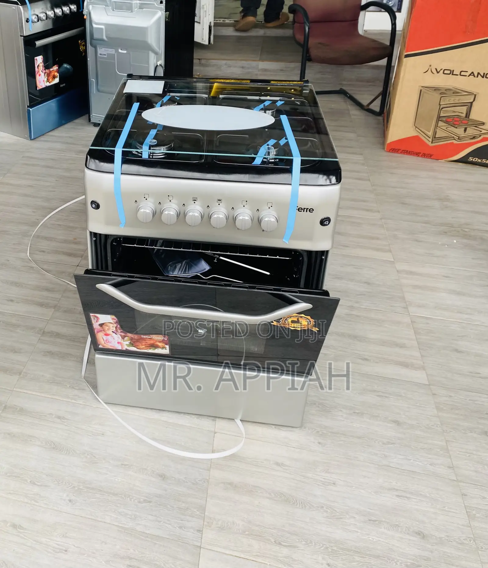Quality Ferre 60x60(Smart)4 Gas Oven With Grill,Gray